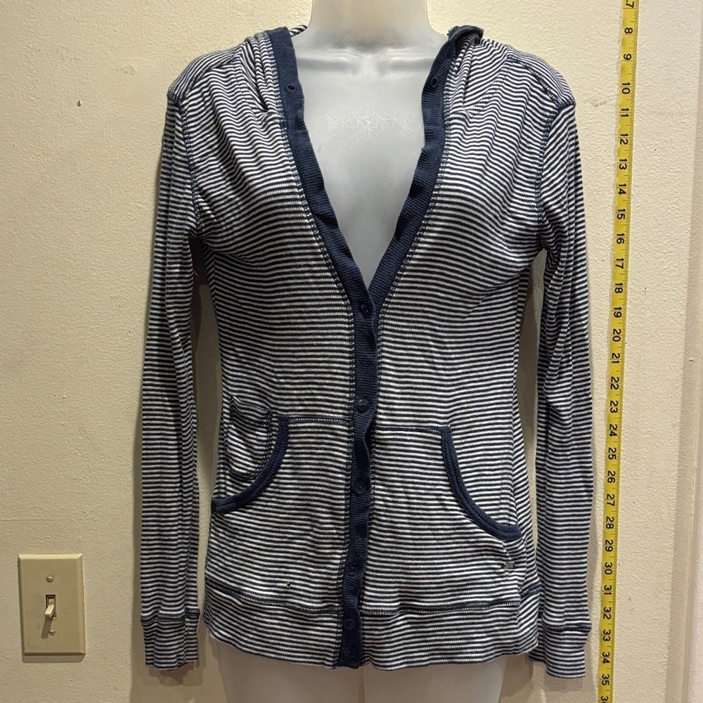 Vintage Timberland Navy and White Striped Shirt